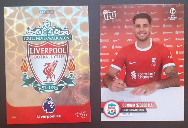 Liverpool + Szoboszlai 24 focis kártya Panini Premier League 2024