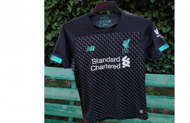 Liverpool eredeti New Balance fekete zld gyerek mez (158)