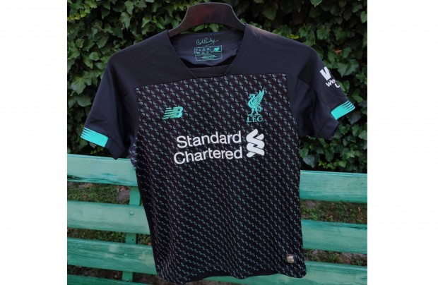 Liverpool eredeti New Balance fekete zld gyerek mez (158)