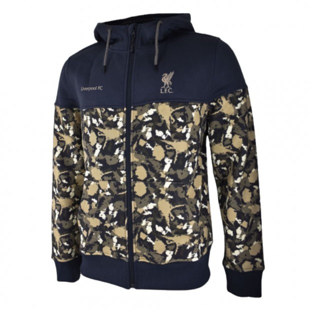 Liverpool pulver felntt kapucnis-zippes CAMO