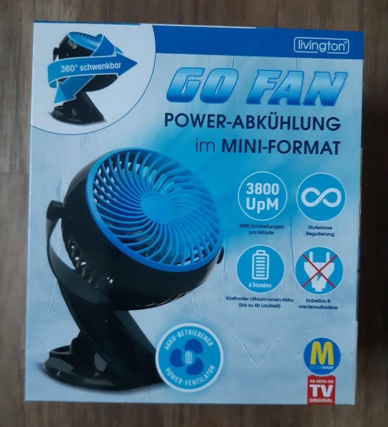 Livington Go Fan hordozhat ventiltor