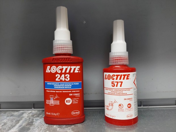 Loctite 233, s Loctite 577 menetrgztk