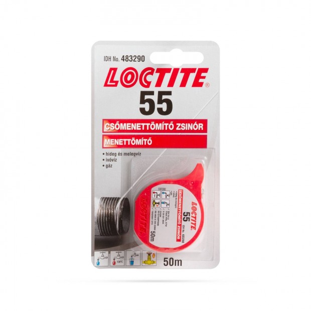 Loctite 55 Csmenettmt zsinr 50 mter menettmt szilikonbzis