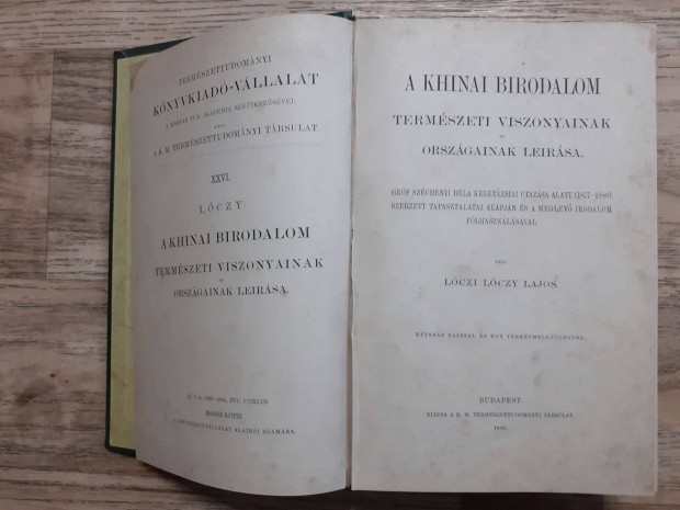 Lczi Lczy Lajos - A Khinai birodalom termszeti viszonyainak s orsz