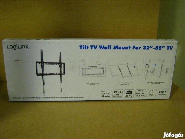 Logilink Tilt TV wall mount 3255" max. 35 kg, Tv s monitortart, llv