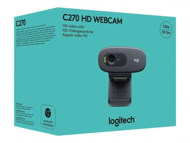 Logitech C270 HD webkamera mikrofonnal (960-001063)