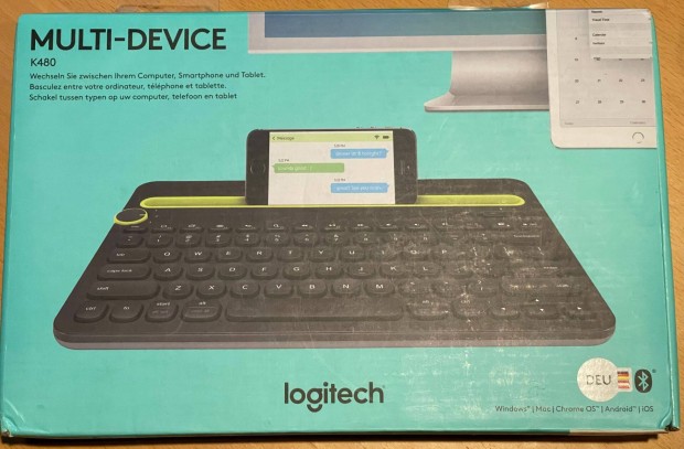 Logitech K480 Bluetooth-os billentyzet beptett mobil, tablettart