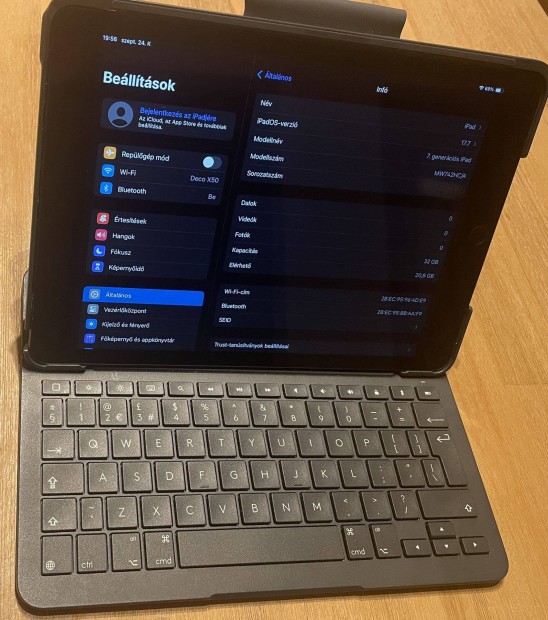 Logitech Slim Folio billentyzet, jszer