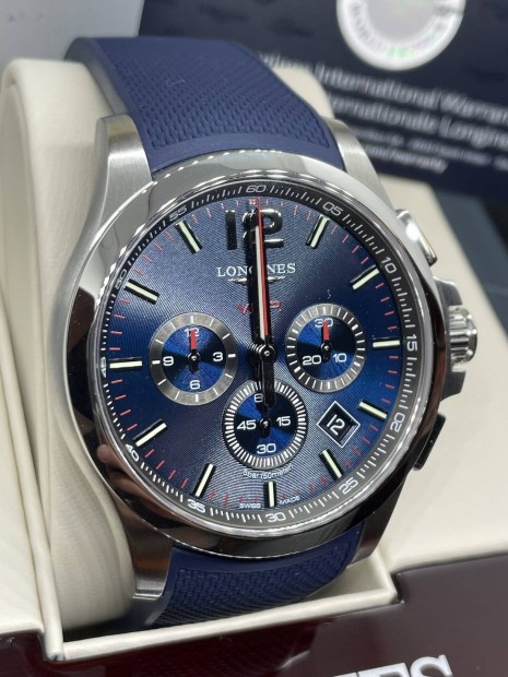 Longines Conquest V.H.P. óra gumisz. Kék hordatlan