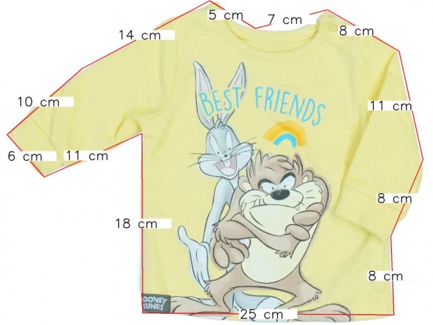 Looney Tunes Új (címkés) Fiú Pulóver (Méret: 62)