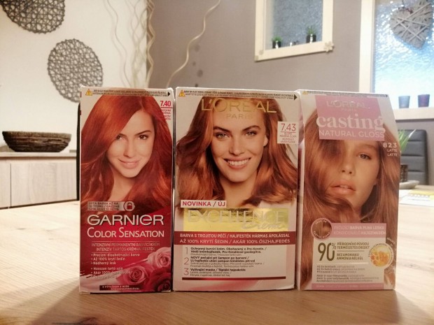 Loreal és Garnier hajfestékek