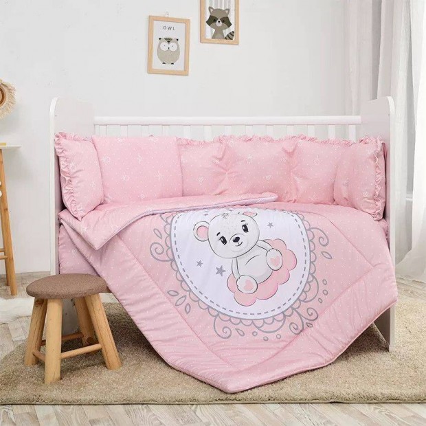 Lorelli Lilly gynem garnitra 60x120 - Little Bear Pink, gf