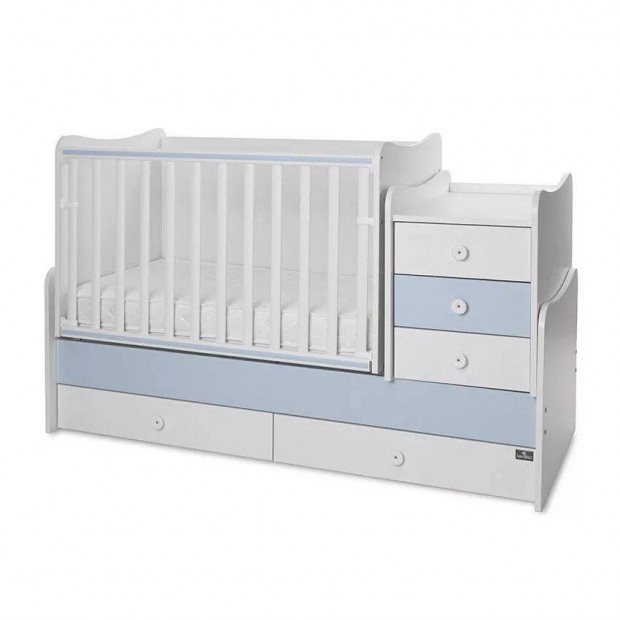 Lorelli Maxi PLUS Kombi gy 70X160 - Trio White-Baby BLUE