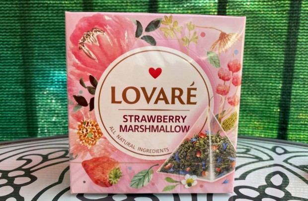 Lovare Zöld TEA eper/marshmallow íz piramis filterben 15x 2g