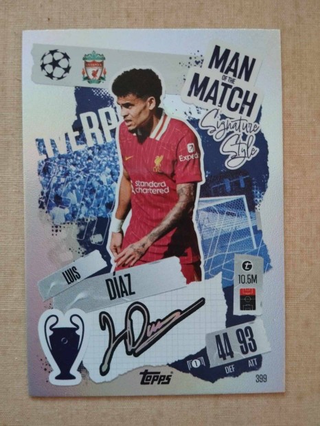 Luis Diaz (Liverpool) Man of the Match BL 2024/25 focis krtya