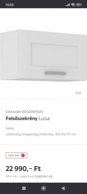 Luisa konyha felsszekreny