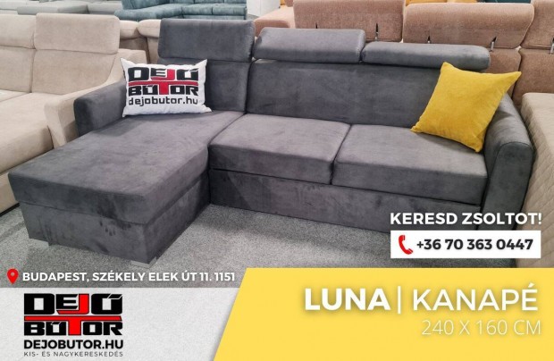 Luna kanap sarok gray lgarnitra 240x160 cm btor gyazhat