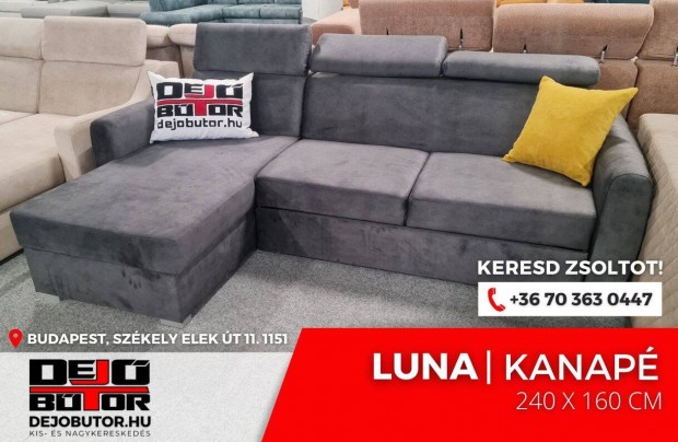 Luna sarok rugs gray kanap lgarnitra 240x160 cm gyazhat