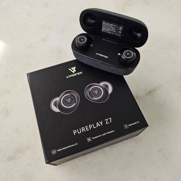 Lypertek Pureplay Z7 Hi-Fi Truly Wireless fekete bluetooth flhallgat