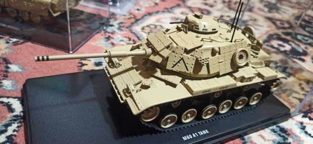 M60 A1 USA Tank modell, 1:50 mretben, Ritka szp rszletes+vitrin