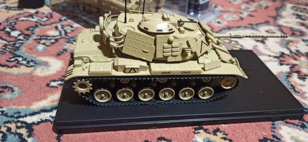 M60 A1 USA Tank modell, 1:50 mretben, Ritka szp rszletes+vitrin.Fm