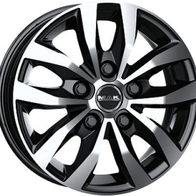 MAK LOAD 5 Fényes fekete Polírozott 7X17 5X108 ET46 CB65,1 | alufelni
