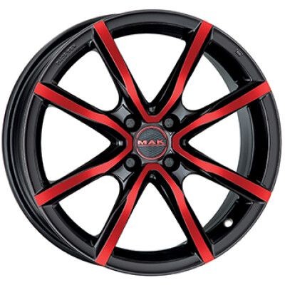 MAK MILANO 4 Fényes fekete Piros 5,5X15 4X100 ET42 CB60,1 | alufelni |