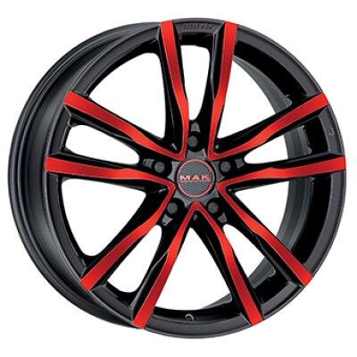 MAK MILANO BLACK AND RED 7X17 5X112 ET42 76 | alufelni |
