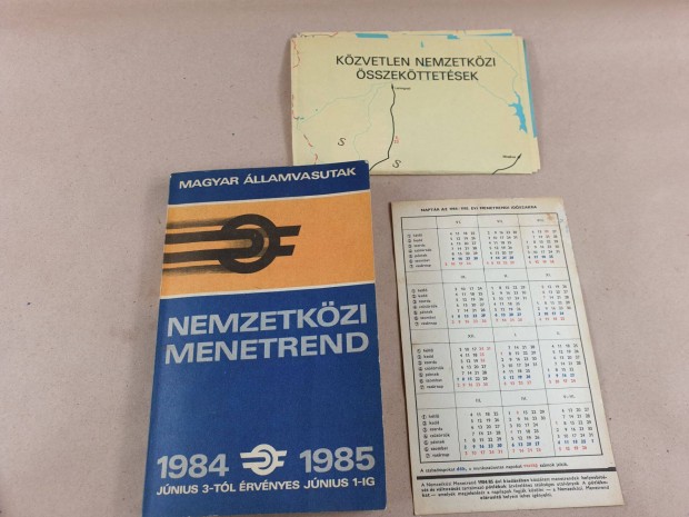 MV Magyar llamvasutak Nemzetkzi Menetrend 1984 - 1985