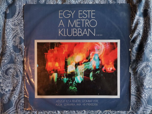 METRO - Egy Este A Metro Klubban 1979 bakelit lemez