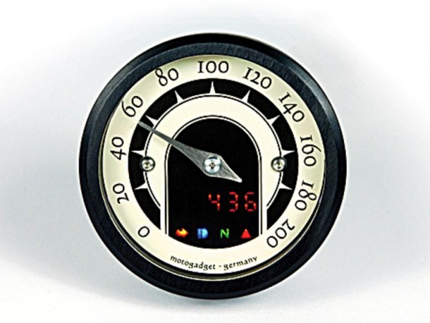 MOTOGADGET Motoscope Tiny Speedster, sebessgmr fekete
