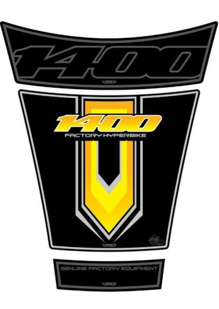 MOTOGRAFIX Tankpad 3 darabos fekete/sárga Suzuki GSX1400-hoz