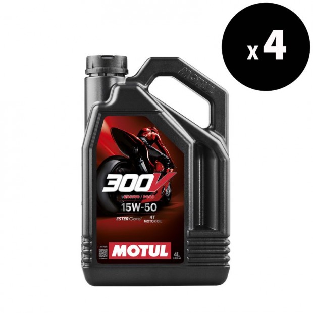 MOTUL 300V Factory Line Road Racing 4T motorolaj 15W50 4L (4 db)
