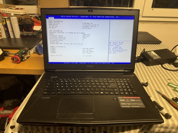 MSI 17,3" Gamer laptop