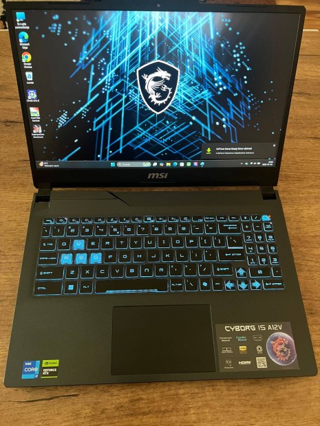 MSI 2026.októberig Gari Gamer Laptop 144Hz i7 12650H 16GB Rtx 4060 8GB
