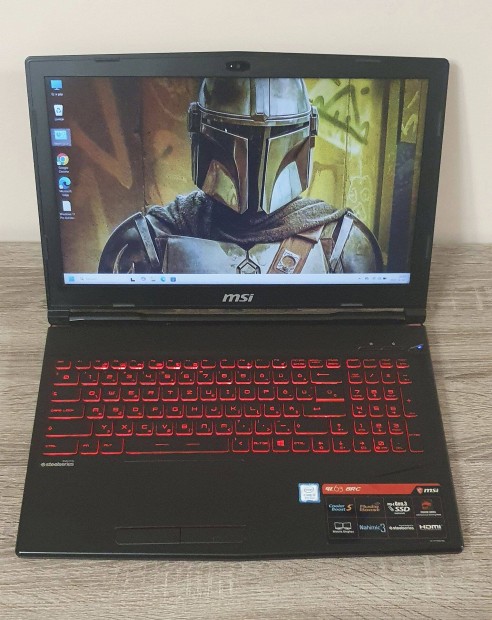 MSI GL63 hatmagos gamer laptop i7-8750H Gtx 1050 4GB Steelseries