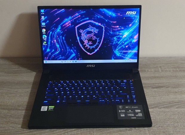 MSI GS66 Stealth Rtx2060 6GB 15.6 240Hz Steelseries RGB gamer laptop