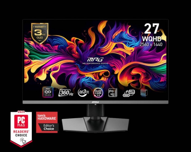 MSI MPG 271Qrx 1440p 360hz 26'5 colos OLED Monitor