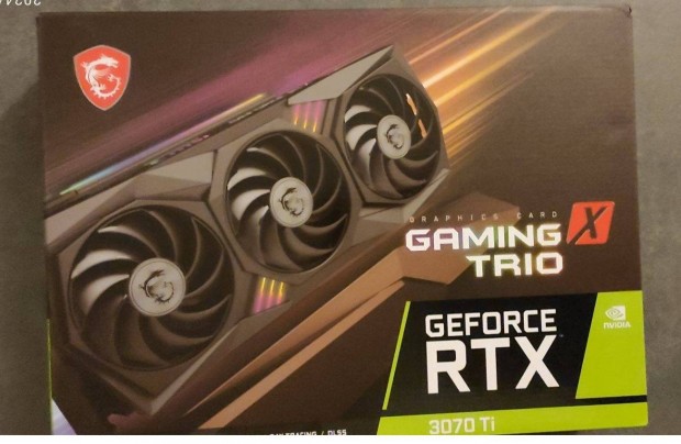 MSI Rtx 3070 TI 8GB gaming X trio videokrtya elad