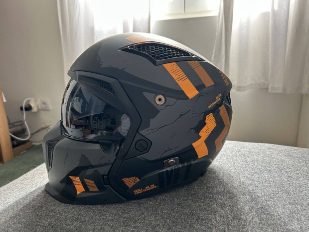 MT Streetfighter SV S Skull A12 szrke-narancssrga levehet ll buk