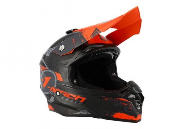 MX sisak divatos T-904 fekete/matt piros XL
