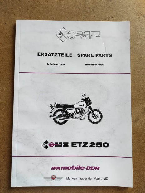 MZ Etz 250 alkatrszkatalgus