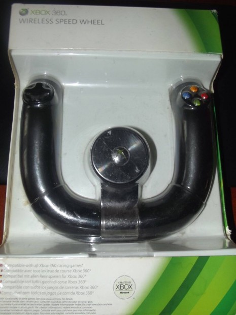 M-111. Xbox 360 Fekete Vezetk Nlkli U Alaku Kormny Dobozos jszer