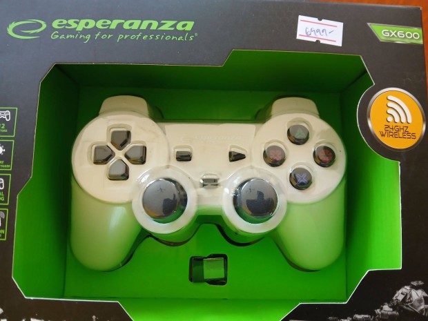 M-86. Pc Ps3 Esperanza Gx 600 Fehér Vezeték Nélküli Controller Új