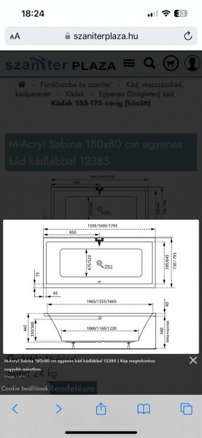M-Acryl Sabina Kd Slim 180X80