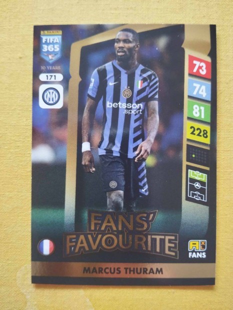 M. Thuram (Internazionale) FIFA 365 2025 Fans Favourite focis krtya