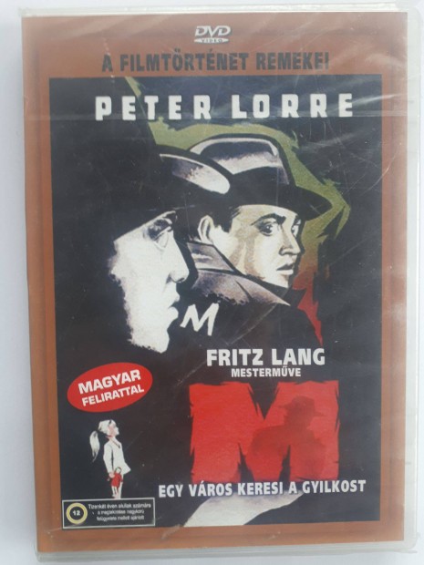 M - Egy vros keresi a gyilkost (Peter Lorre) - j, bontatlan DVD