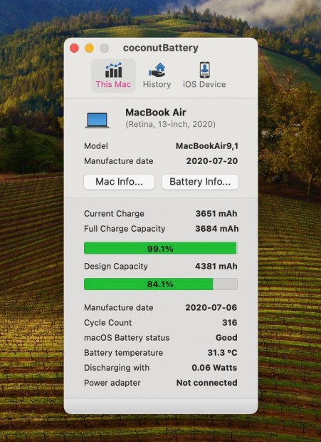 Macbook Air 13" Retina kijelzvel asztroszrke (2020)