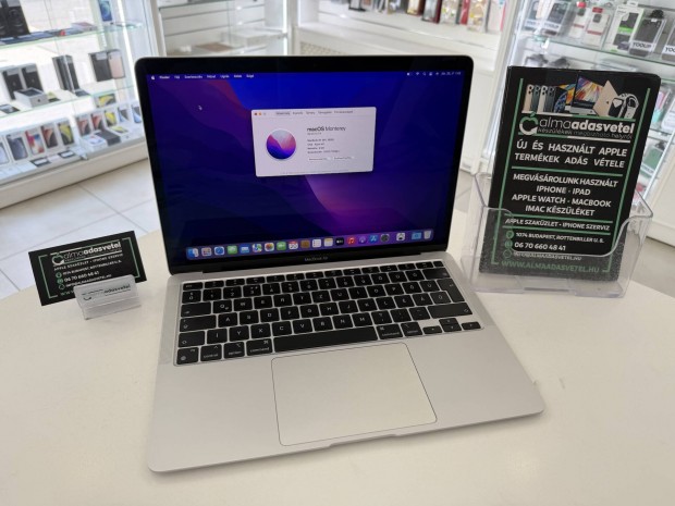 Macbook Air M1 8GB/256ssd Újszerű/1-3 hónap gar./Akku 94%/p4312