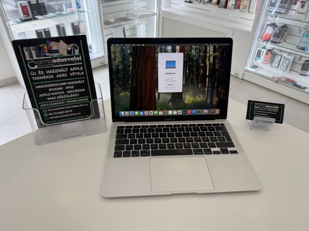 Macbook Air M1 Újszerű/8GB/256ssd/1-3 hónap gar./Akku 87%/p4305
